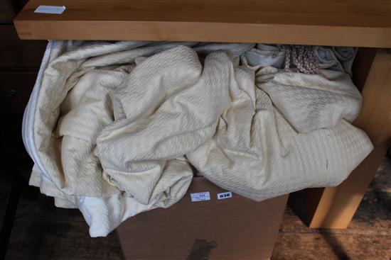 2 pairs cream curtains